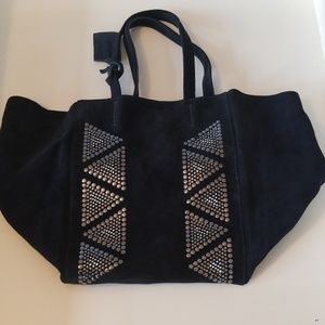 Studded Suade Tote Bag